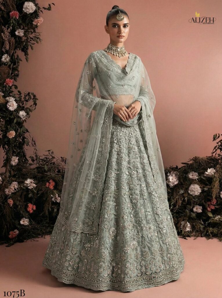 Latest Alizeh Bridal Heritage Colours 1075 Butterfly Net Designer Lehenga Choli Collection Wholesale 2026