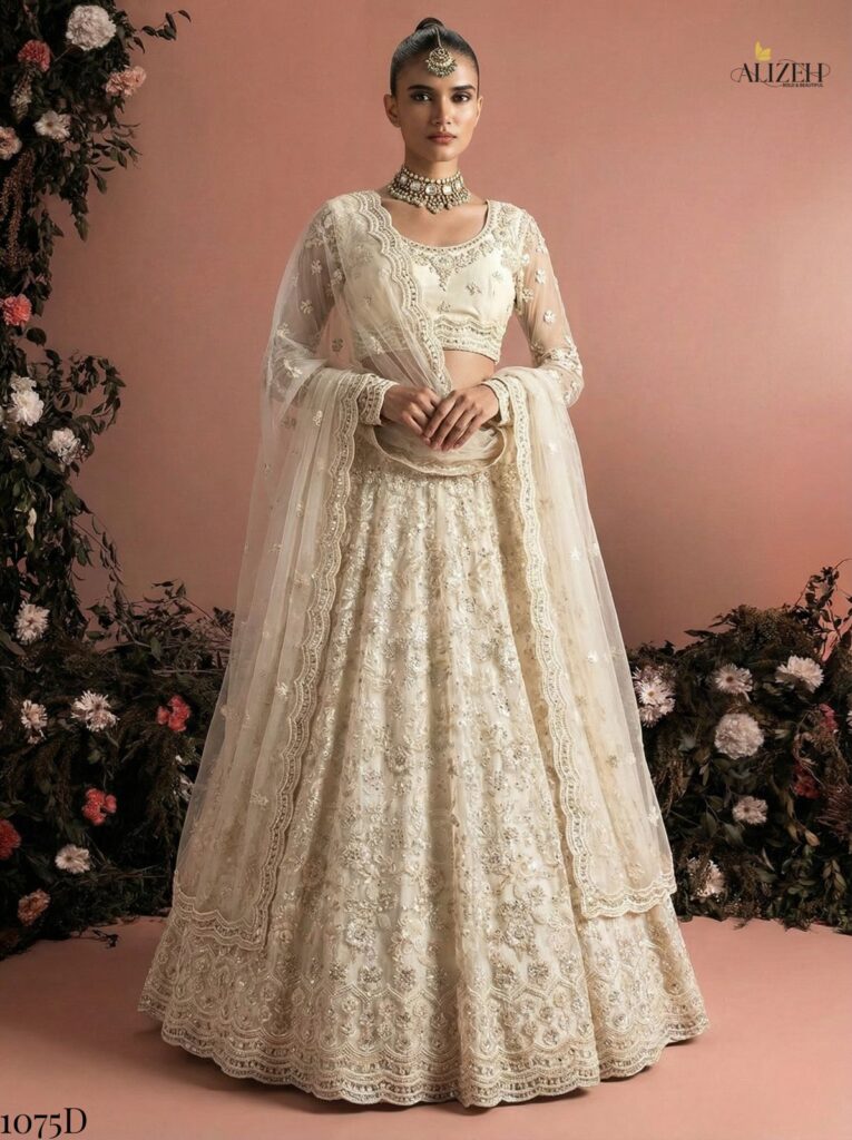 Latest Alizeh Bridal Heritage Colours 1075 Butterfly Net Designer Lehenga Choli Collection Wholesale 2026