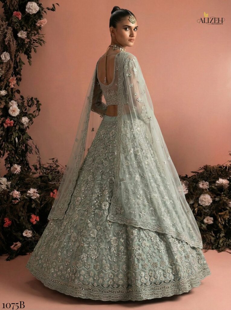 Latest Alizeh Bridal Heritage Colours 1075 Butterfly Net Designer Lehenga Choli Collection Wholesale 2026