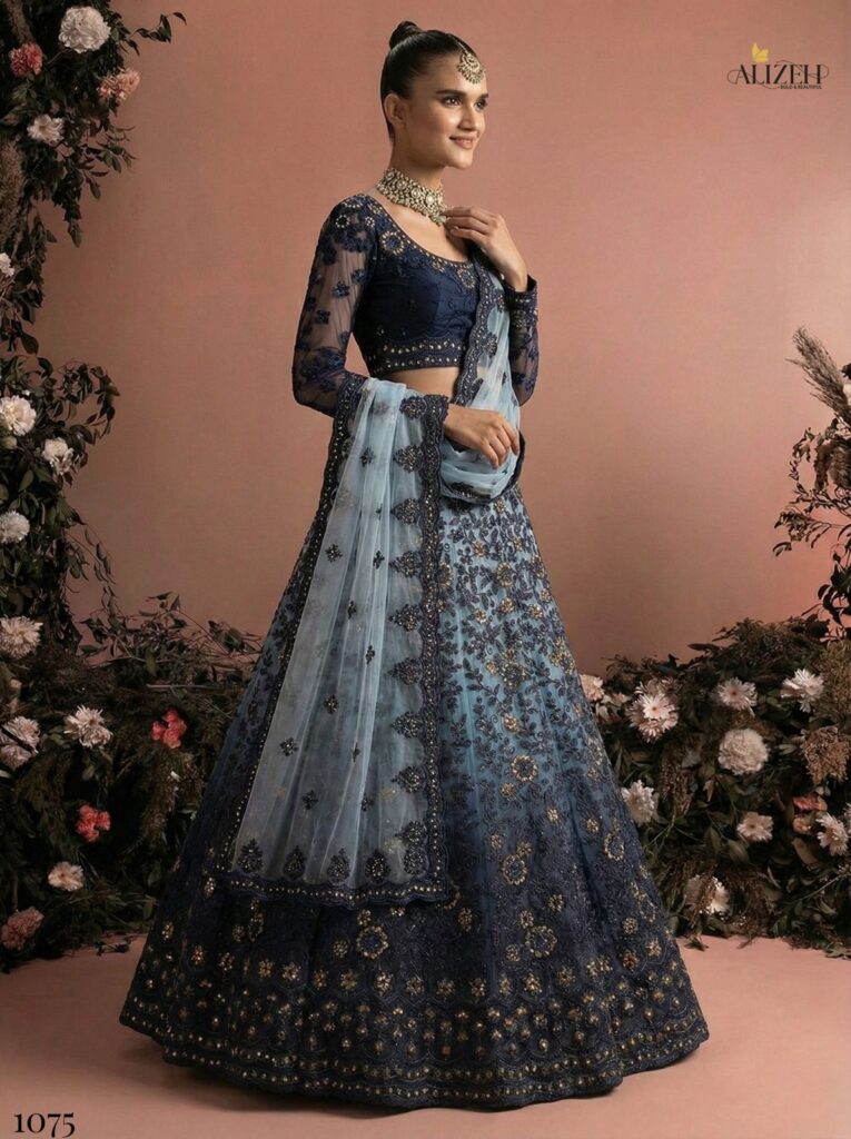 Latest Alizeh Bridal Heritage Colours 1075 Butterfly Net Designer Lehenga Choli Collection Wholesale 2026