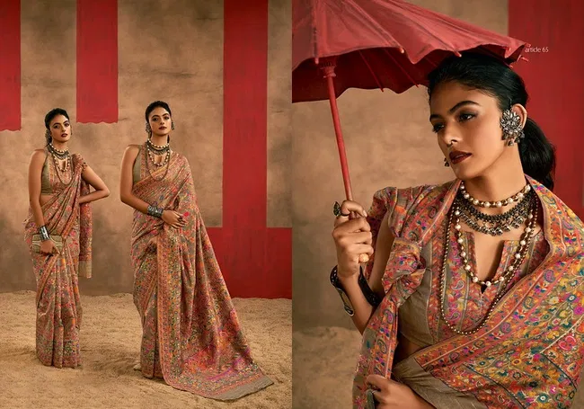 Latest Sosy Chinar Pashmina 3 Model Cotton With Pashmina Weaving Saree Wholesale 2026