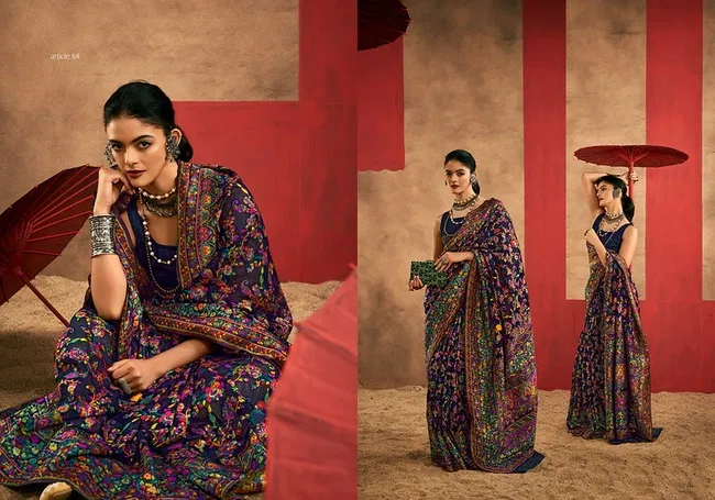 Latest Sosy Chinar Pashmina 3 Model Cotton With Pashmina Weaving Saree Wholesale 2026