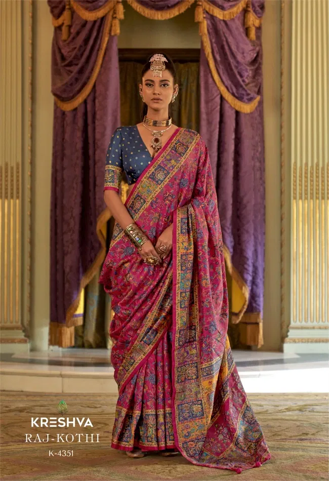 Launching Kreshva Raj Kothi P.V Silk Designer Saree Wholesale 2026