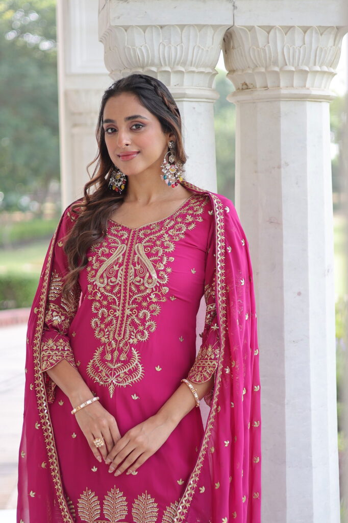 Launching Lekha KA 1219 Faux Blooming Embroidery Kurti Bottom With Dupatta Wholesale 2026