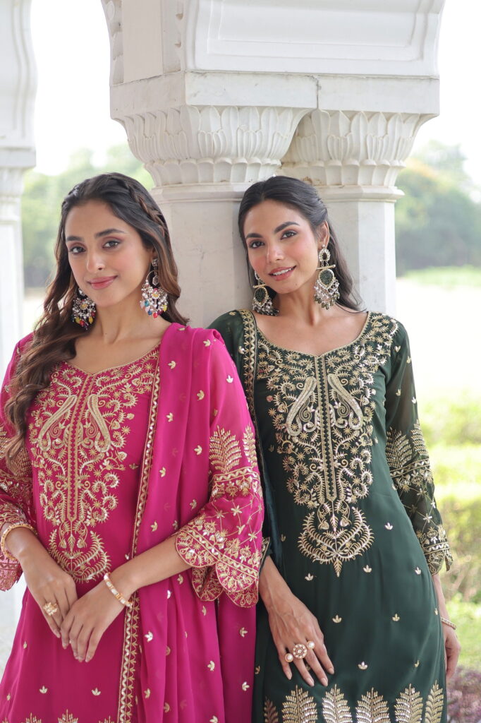 Launching Lekha KA 1219 Faux Blooming Embroidery Kurti Bottom With Dupatta Wholesale 2026