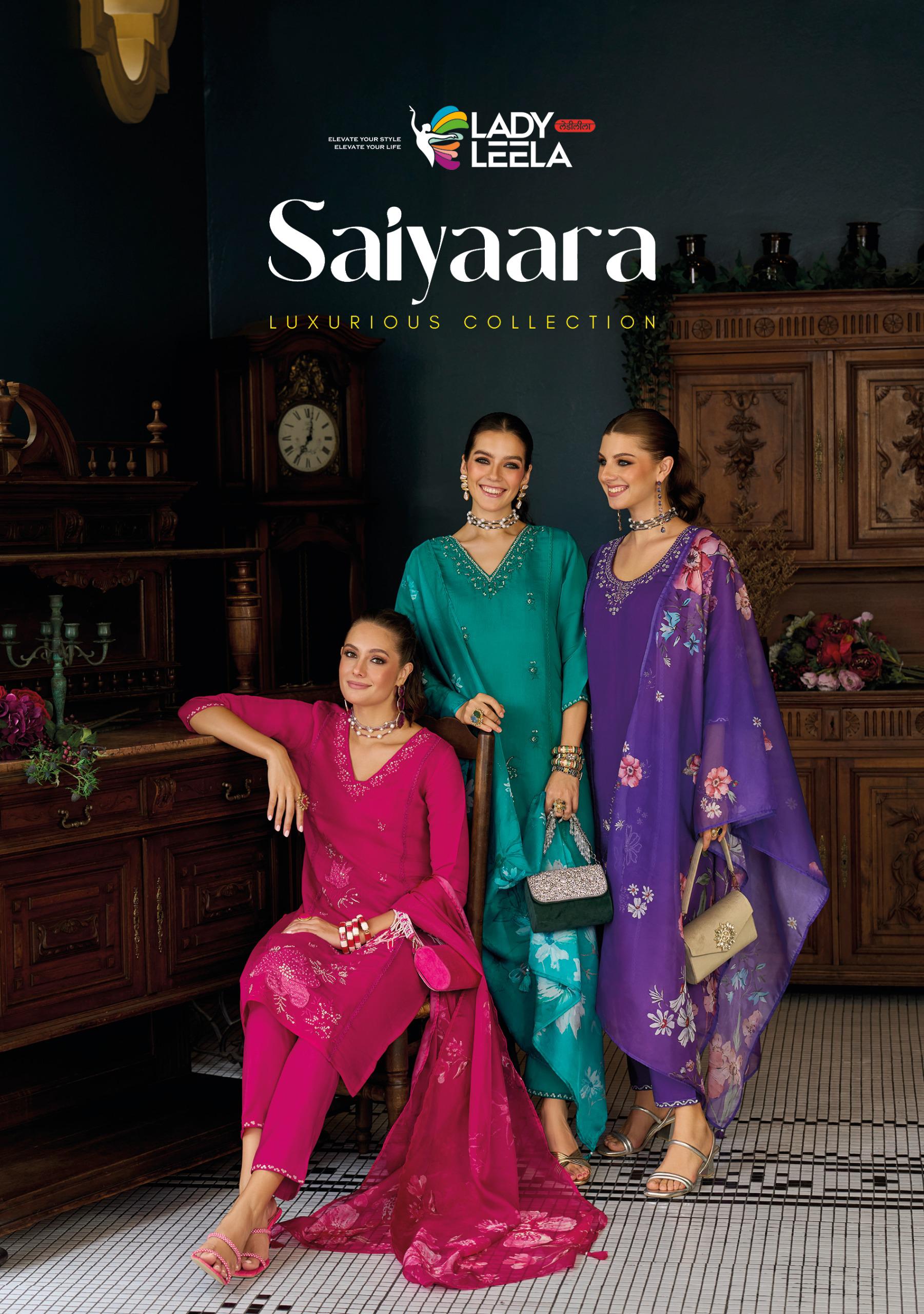 Beautiful Lady Leela Saiyaraa Viscose Mul Chanderi Embroidery And Beads Work Kurti Bottom With Dupatta Wholesale 2026