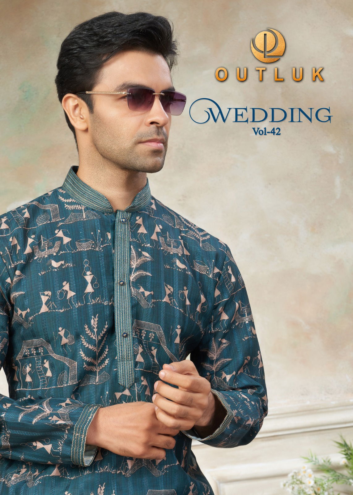 Launching Outluk Wedding Vol 42 Cotton Digital And Work Kurta And Pajama Collection Wholesale 2026