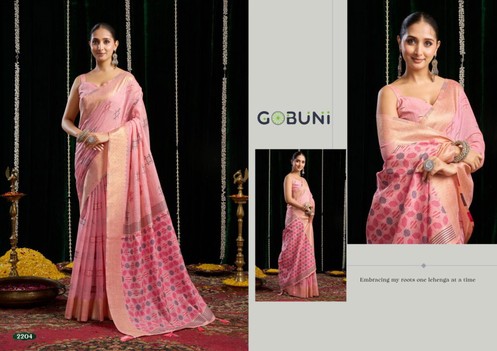 Beautiful Gobuni Shikha Soft Spun Cotton Jari Saree Collection Wholesale 2026