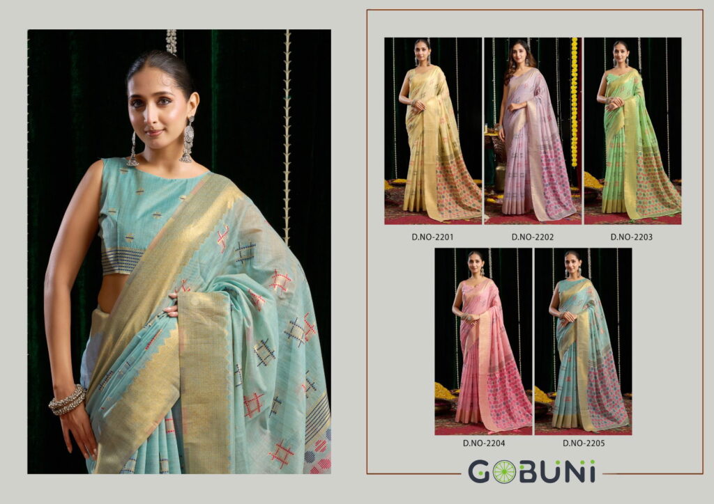 Beautiful Gobuni Shikha Soft Spun Cotton Jari Saree Collection Wholesale 2026