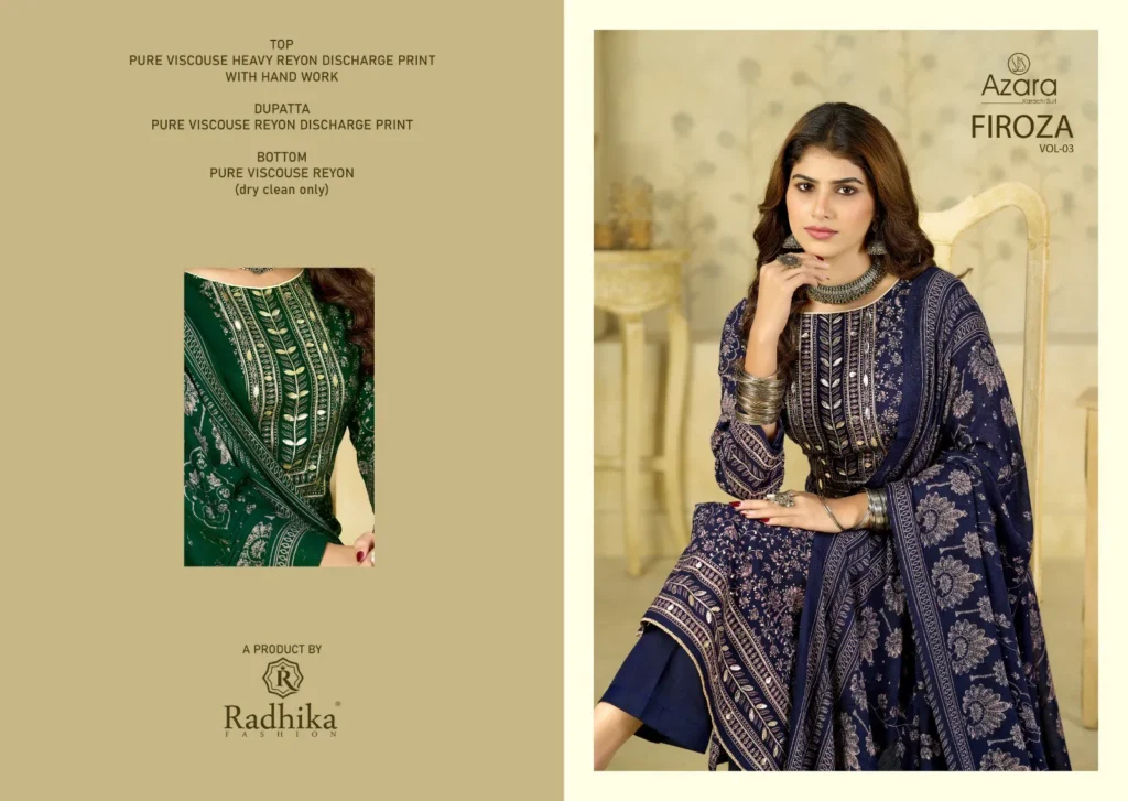 Launching Radhika Azara Firoza Vol 3 Viscose Printed Dress Material Collection Wholesale 2026