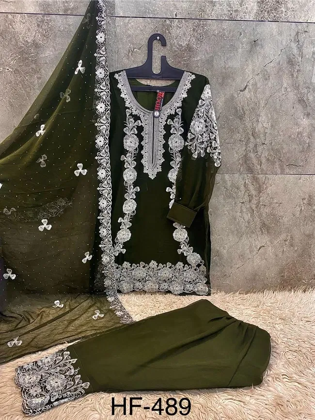 Stylish Hoor Tex HF 489 A to D Pakistani Salwar Suit With Embroidery Work Wholesale 2026