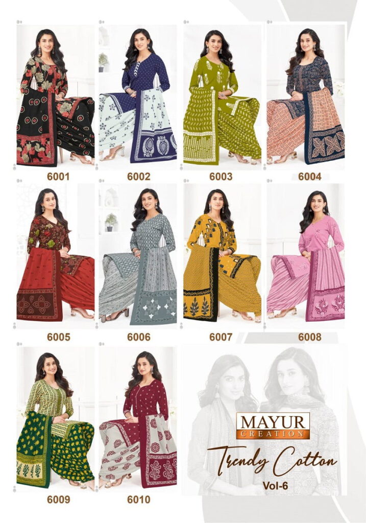 Stylish Mayur Trendy Cotton Vol 6 Cotton Printed Daily Wear Dress Material Collection Wholesale 2026