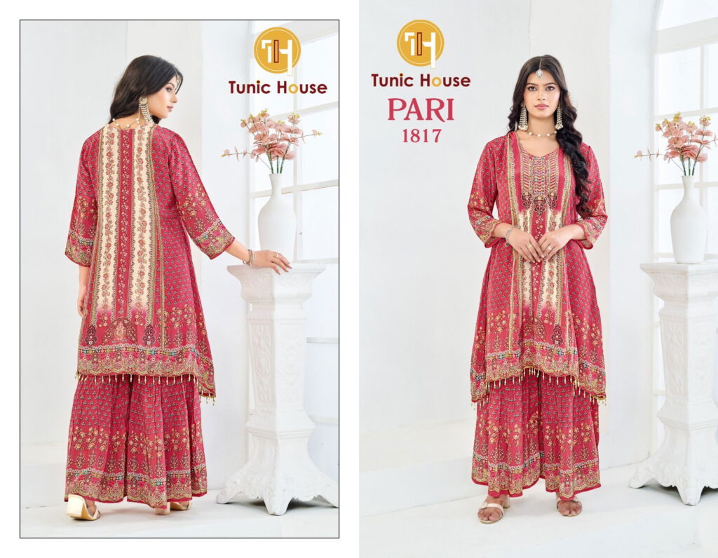 Launching Tunic House Pari Natural Crepe Digital Printed Sharara Collection Wholesale 2026