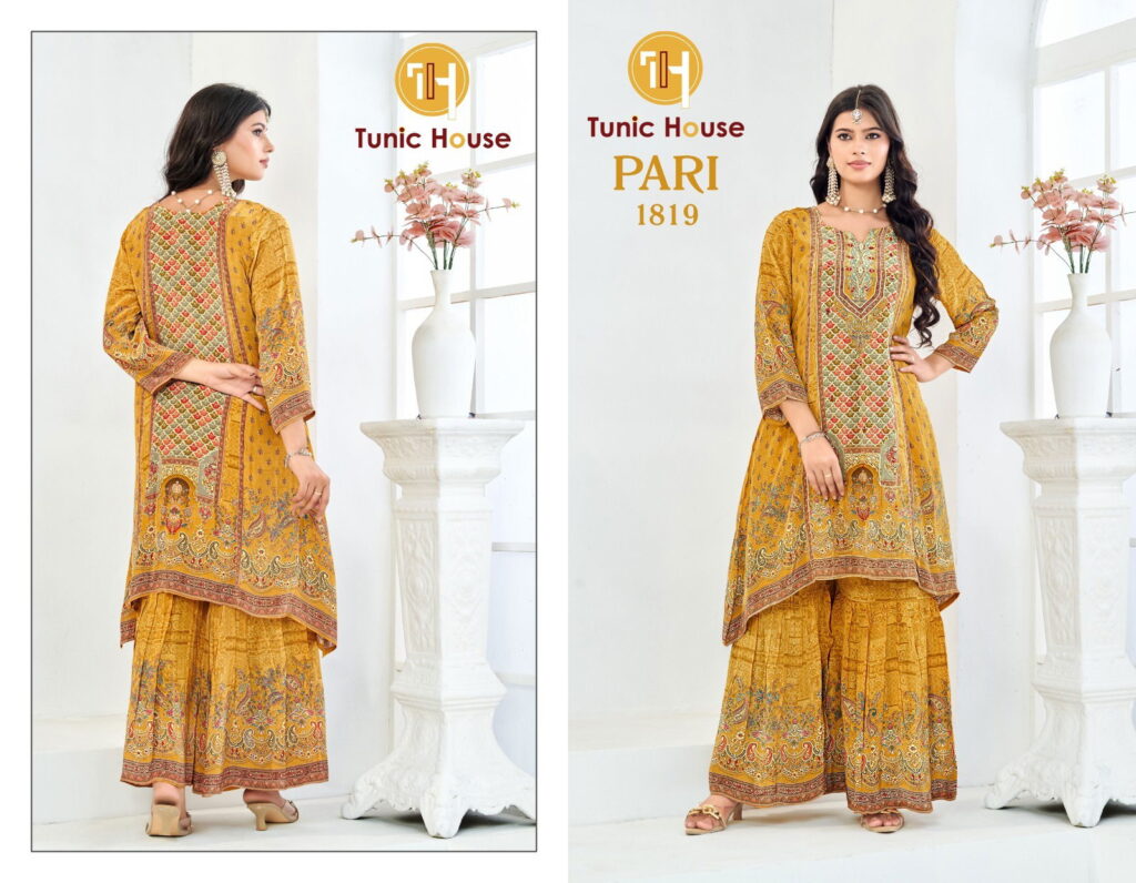 Launching Tunic House Pari Natural Crepe Digital Printed Sharara Collection Wholesale 2026