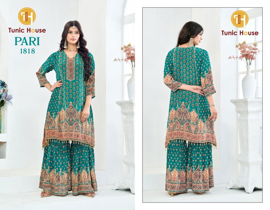 Launching Tunic House Pari Natural Crepe Digital Printed Sharara Collection Wholesale 2026