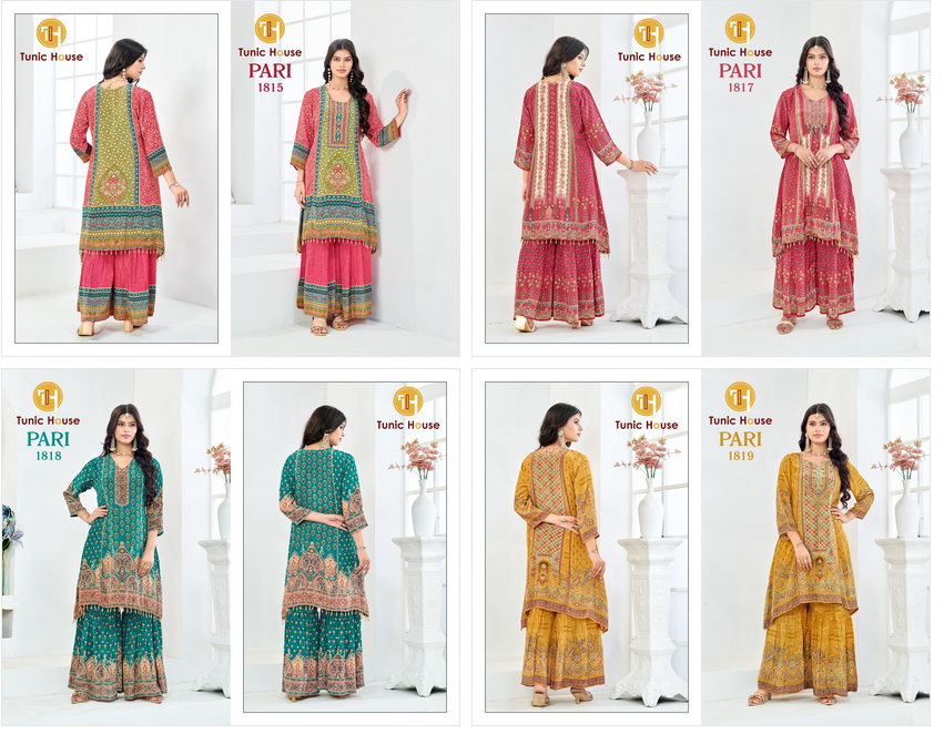 Launching Tunic House Pari Natural Crepe Digital Printed Sharara Collection Wholesale 2026