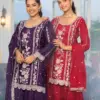 Beautiful Sanika Rango Ka Jashan Chinon Silk Heavy Embroidery Top Plazzo With Dupatta Wholesale 2026