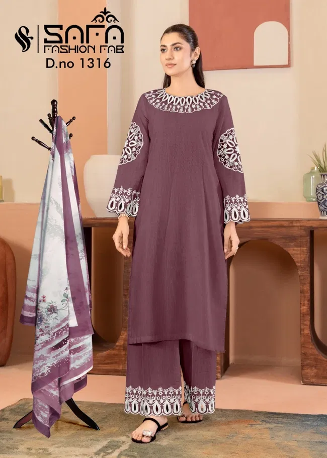 Beautiful Safa Fashion 1316 Soft Fabric Kurti With Bottom And Dupatta Wholesale 2026