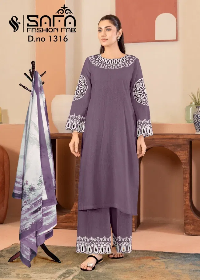 Beautiful Safa Fashion 1316 Soft Fabric Kurti With Bottom And Dupatta Wholesale 2026