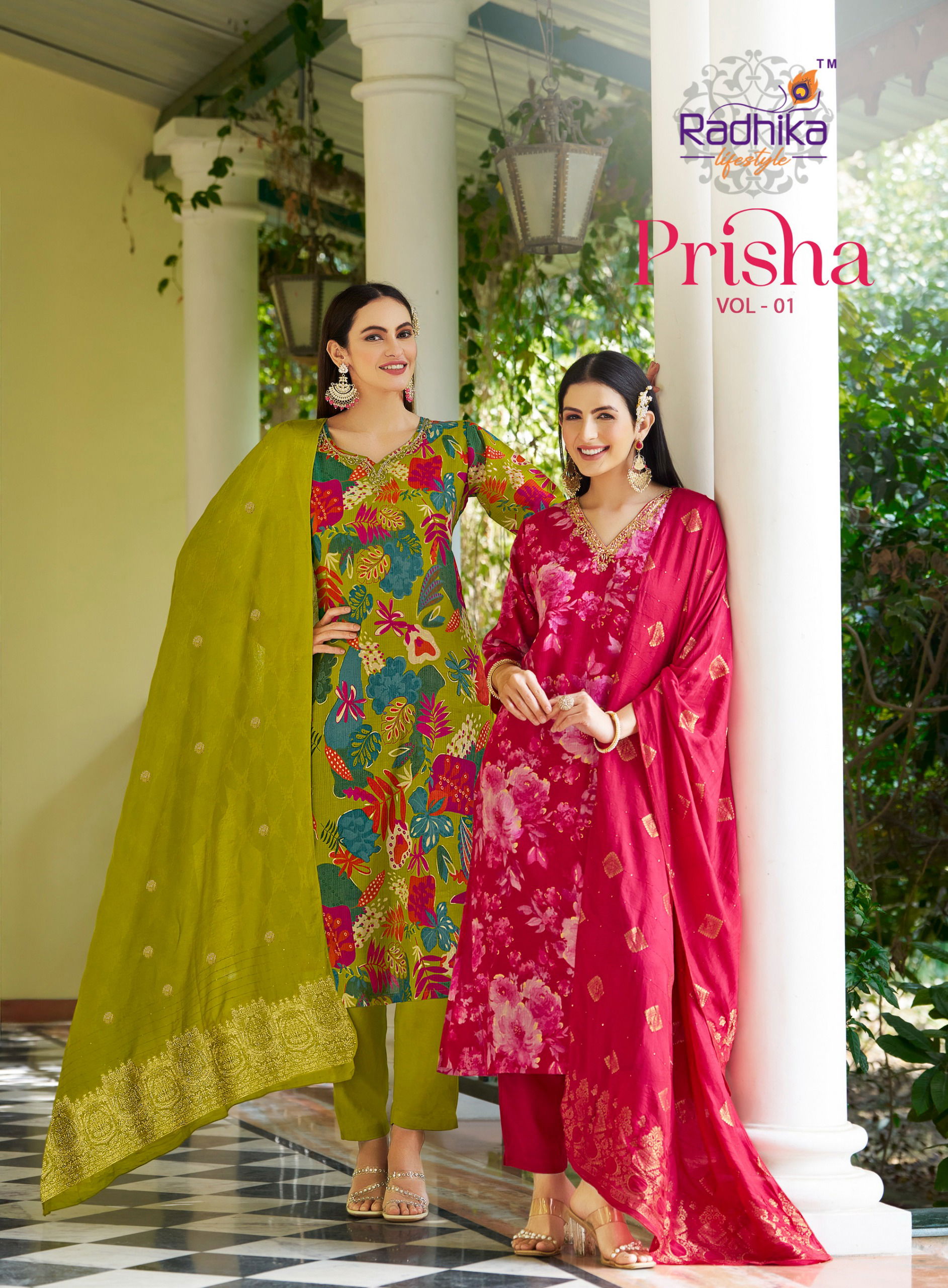 Launching Radhika Prisha Vol 1 Milano Print With Handwork Kurti Pant And Dupatta Wholesale 2026