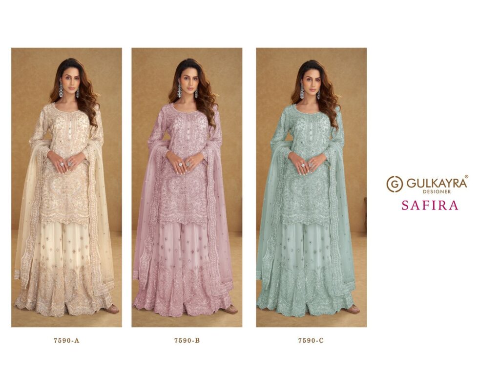 Beautiful Gulkayra Safira Net With Embroidery Work Designer Salwar Kameez Wholesale 2026