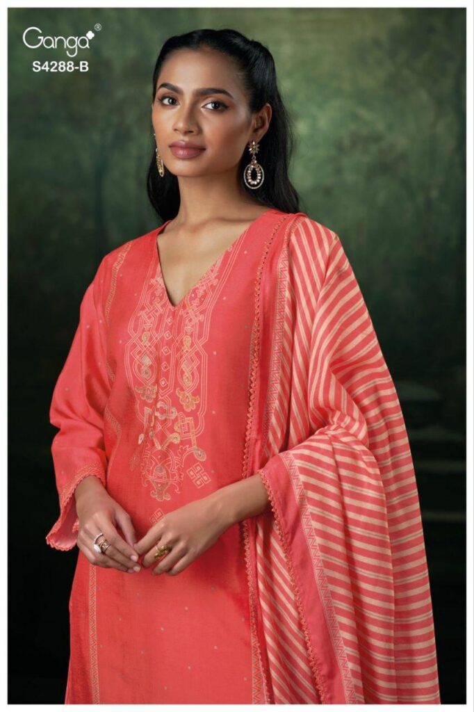 Latest Ganga Zamira 4288 Bemberg Russain Silk Embroidery Salwar Kameez Wholesale 2026