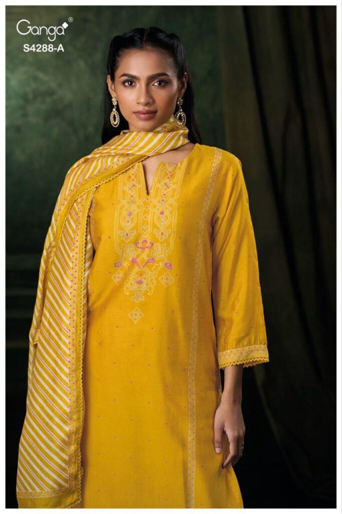 Latest Ganga Zamira 4288 Bemberg Russain Silk Embroidery Salwar Kameez Wholesale 2026