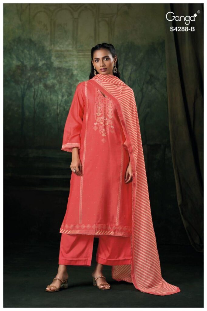 Latest Ganga Zamira 4288 Bemberg Russain Silk Embroidery Salwar Kameez Wholesale 2026