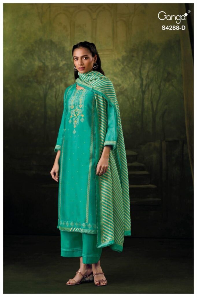 Latest Ganga Zamira 4288 Bemberg Russain Silk Embroidery Salwar Kameez Wholesale 2026