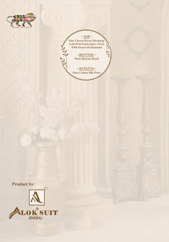 Launching Alok Zarina Edition 15 Viscose Discharge Print Embroidery Work Dress Material Wholesale 2026