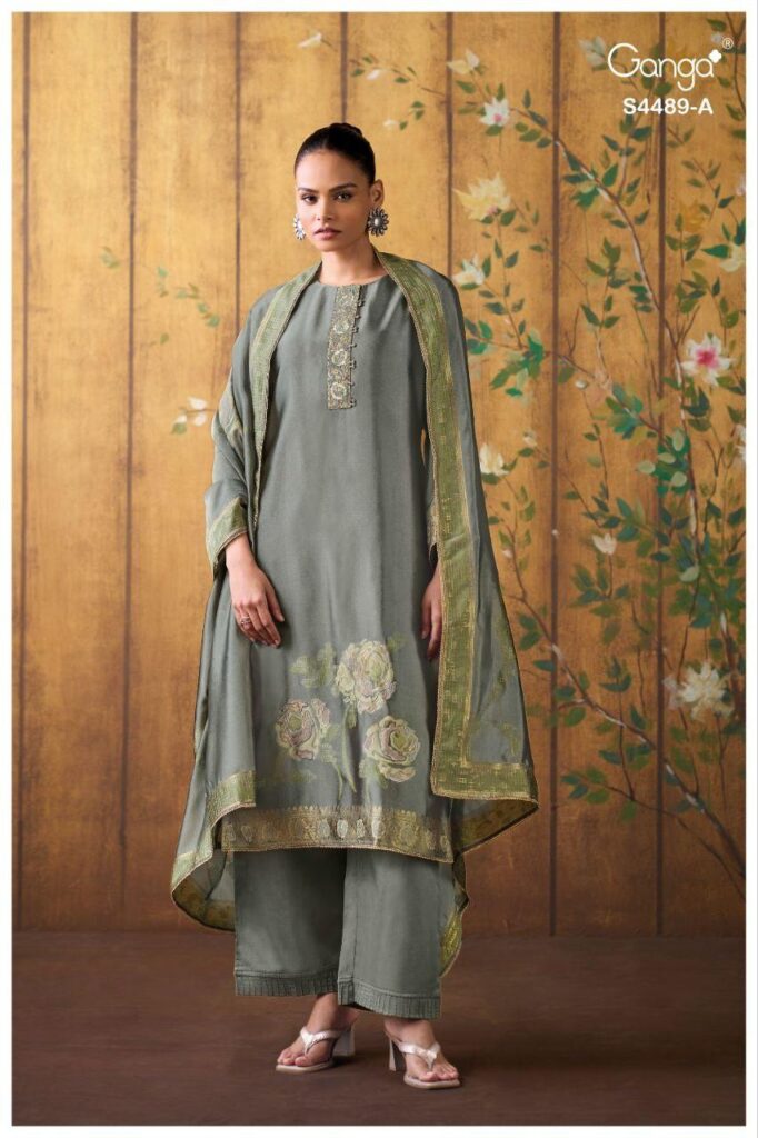 Beautiful Ganga Mahiya 4489 Viscose Silk Embroidery Work Salwar Kameez Wholesale 2026