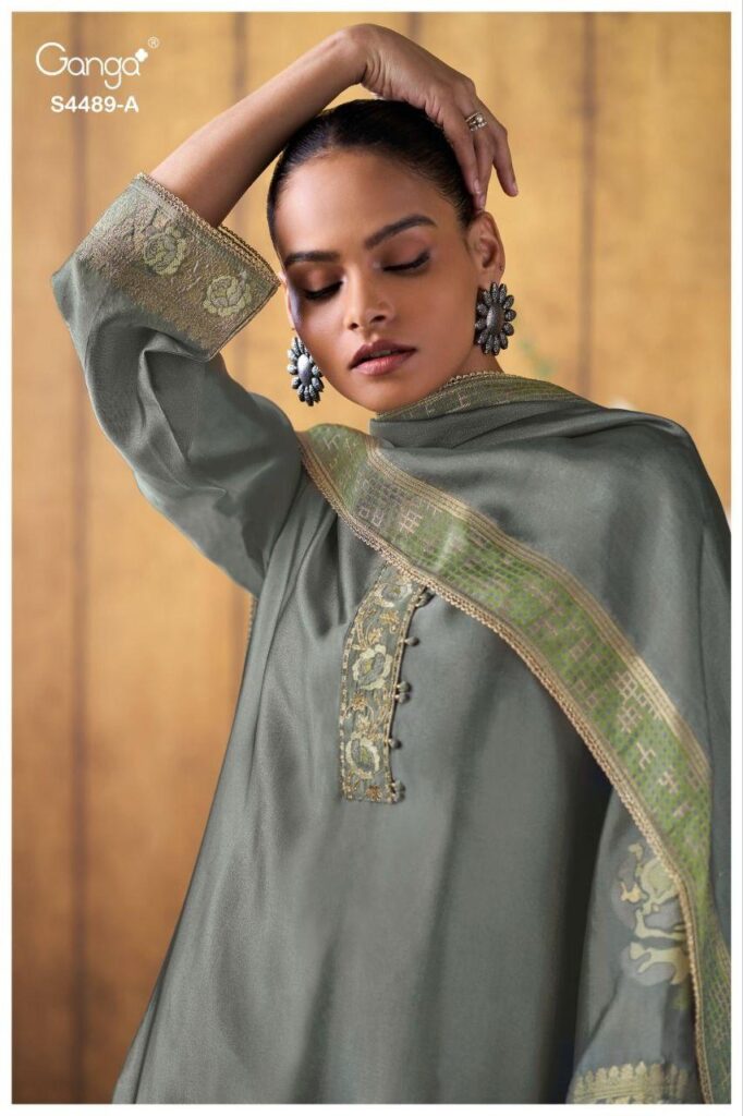 Beautiful Ganga Mahiya 4489 Viscose Silk Embroidery Work Salwar Kameez Wholesale 2026