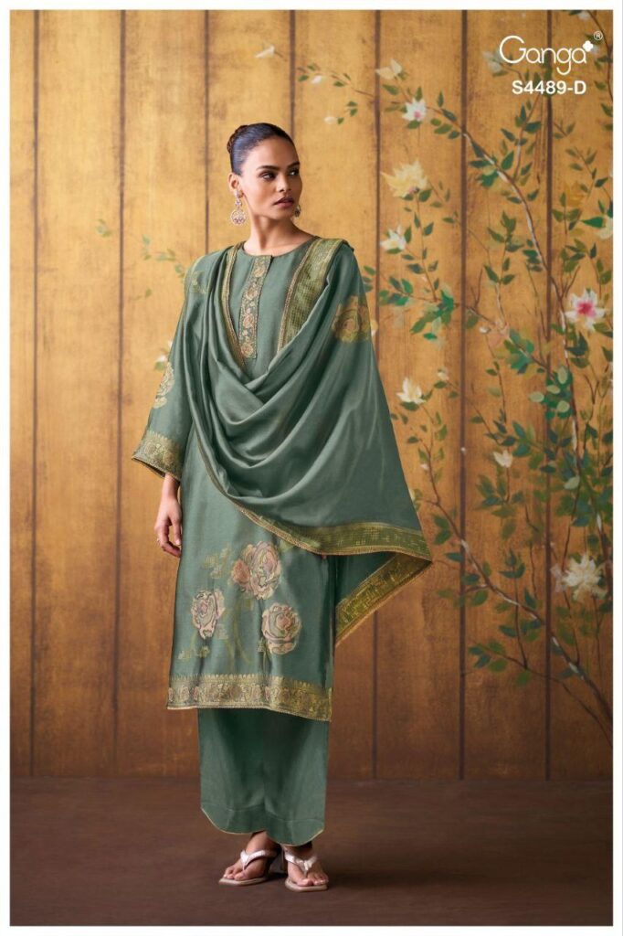 Beautiful Ganga Mahiya 4489 Viscose Silk Embroidery Work Salwar Kameez Wholesale 2026