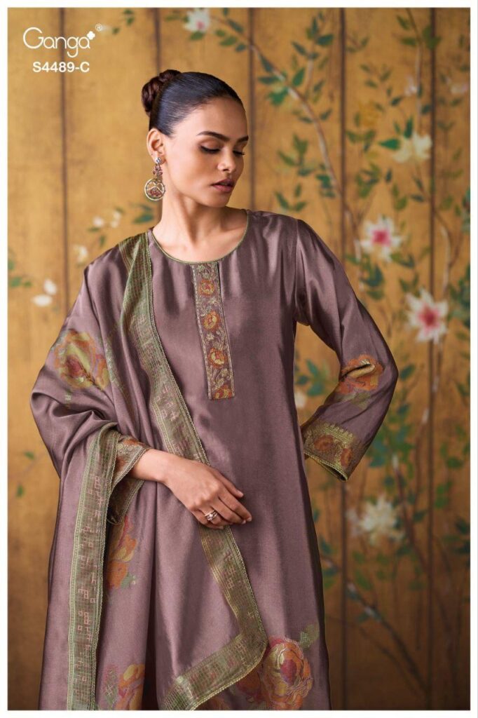 Beautiful Ganga Mahiya 4489 Viscose Silk Embroidery Work Salwar Kameez Wholesale 2026