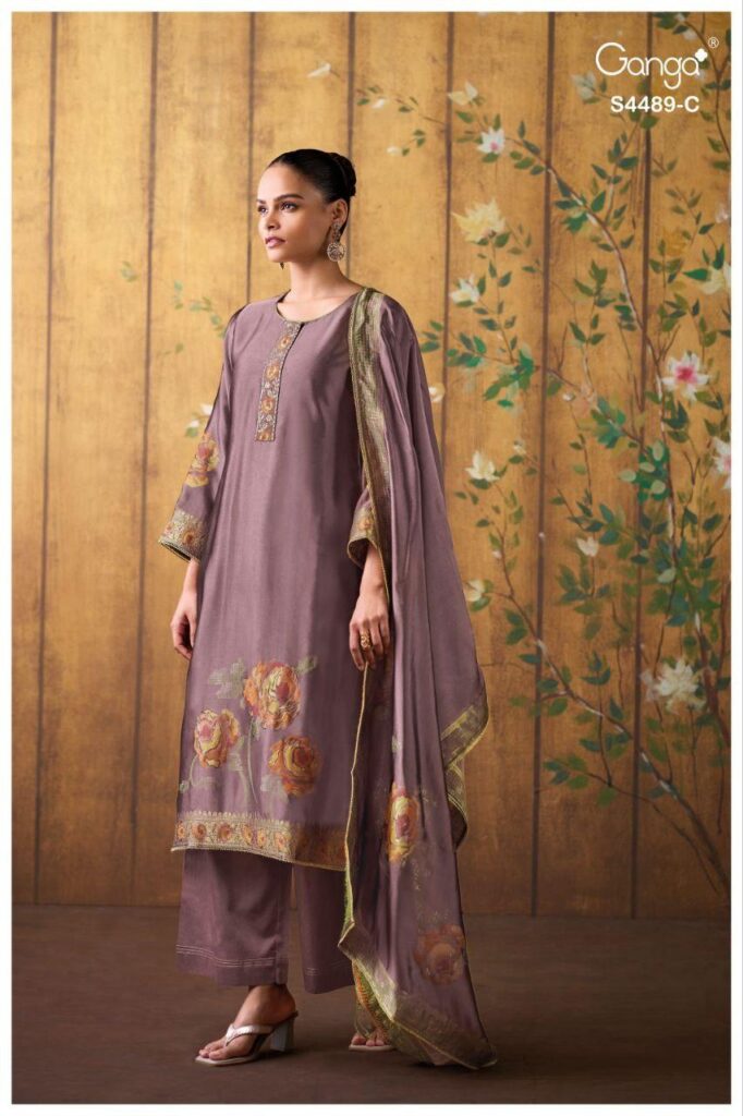 Beautiful Ganga Mahiya 4489 Viscose Silk Embroidery Work Salwar Kameez Wholesale 2026