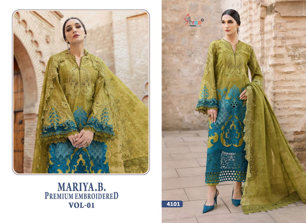 Stylish Shree Mariya B Premium Embroidered Vol 1 Cotton Pakistani Salwar Kameez Wholesale 2026