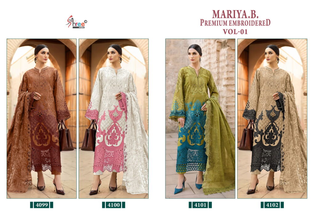 Stylish Shree Mariya B Premium Embroidered Vol 1 Cotton Pakistani Salwar Kameez Wholesale 2026