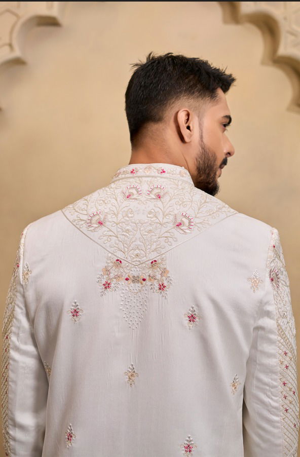 Latest Swarg 5090 to 5094 series Rose gold sherwani set Collection Wholesale 2026