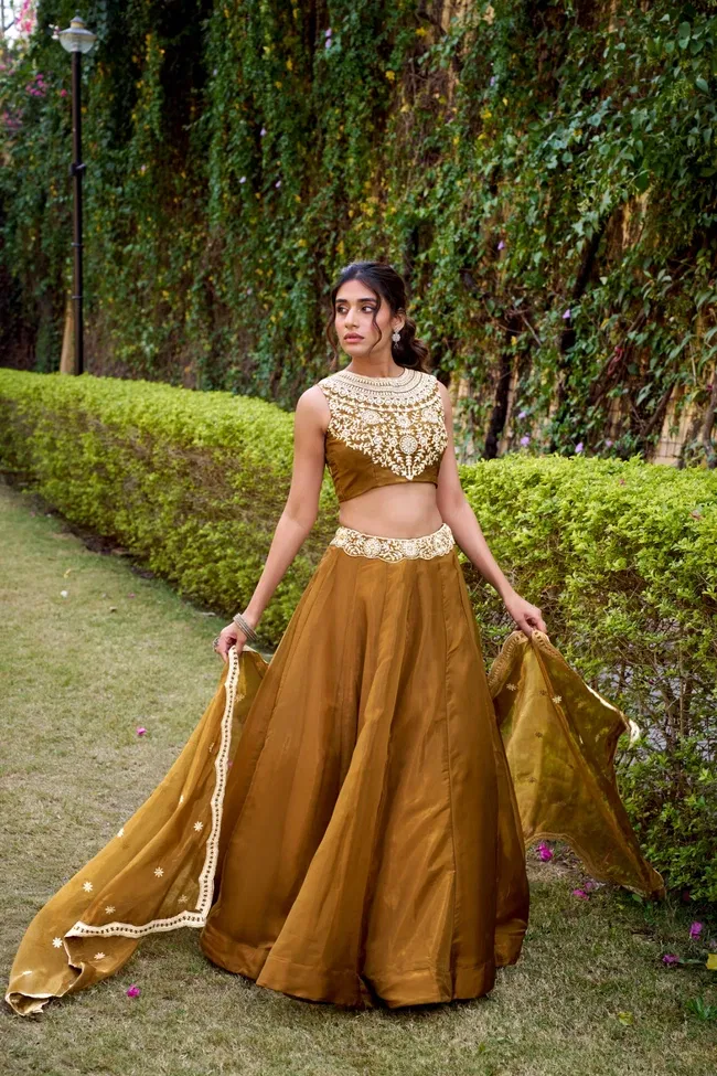 Lekha yf 1445 Chanda Silk Plain With Embroidery Worked Designer Lehenga Choli Wholesale