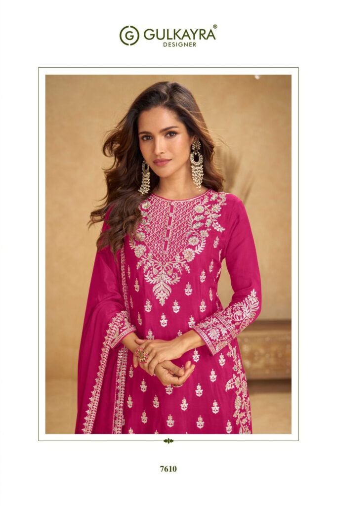 Latest Gulkayra Nirvi Chinon Embroidery Work Designer Salwar Kameez Wholesale 2026