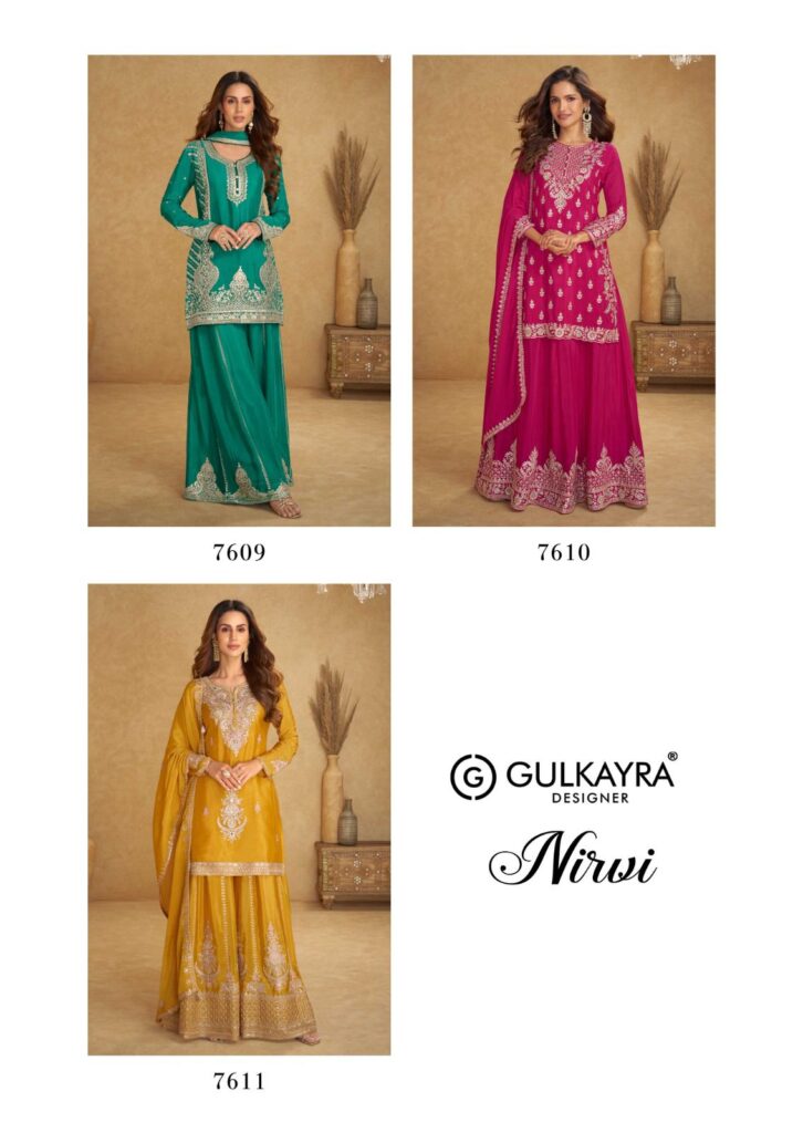 Latest Gulkayra Nirvi Chinon Embroidery Work Designer Salwar Kameez Wholesale 2026