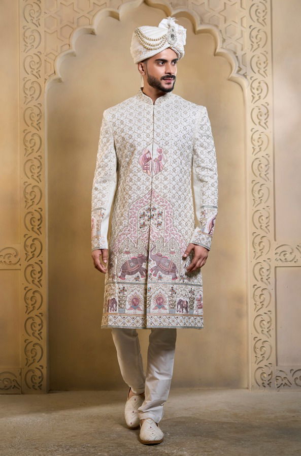 Stylish Swarg 5095 to 5099 series Wedding Sherwani Kurta Design Collection Wholesale 2026