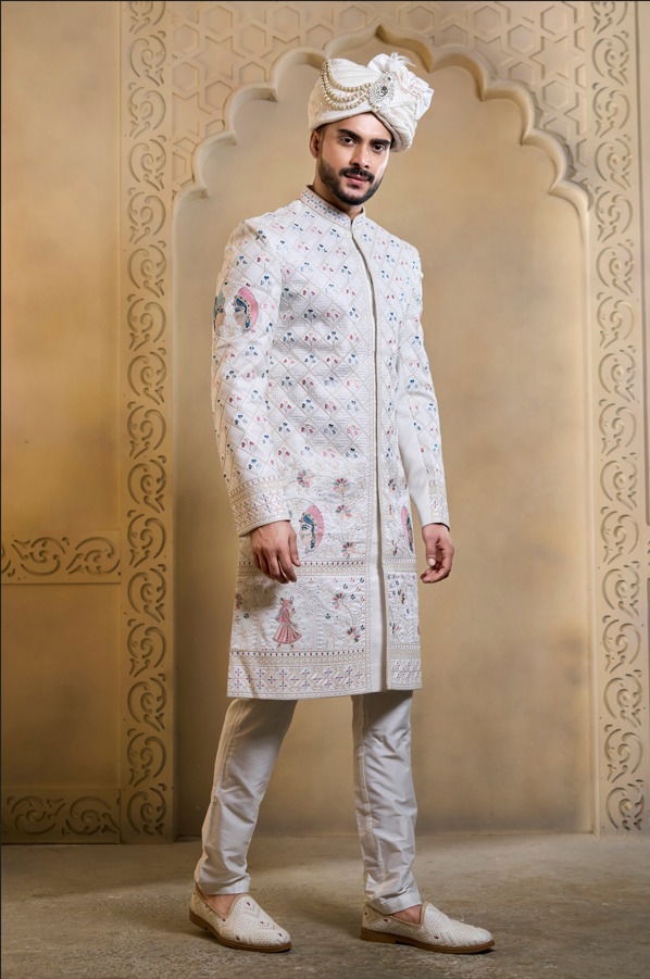 Stylish Swarg 5095 to 5099 series Wedding Sherwani Kurta Design Collection Wholesale 2026