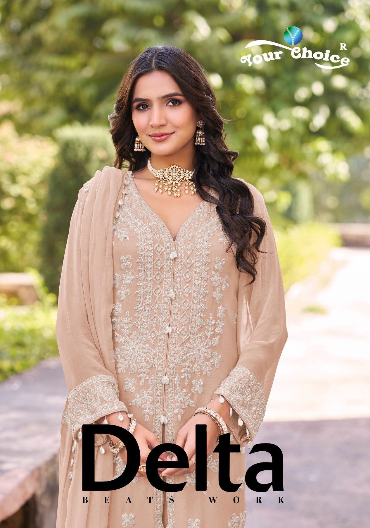 Beautiful Your Choice Delta Chinon Embroidered Designer Salwar Kameez Wholesale 2026