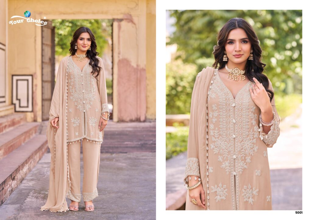 Beautiful Your Choice Delta Chinon Embroidered Designer Salwar Kameez Wholesale 2026