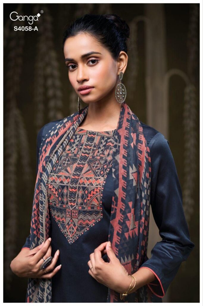Launching Ganga Annerie 4058 Cotton Satin With Embroidery Salwar Kameez Wholesale 2026