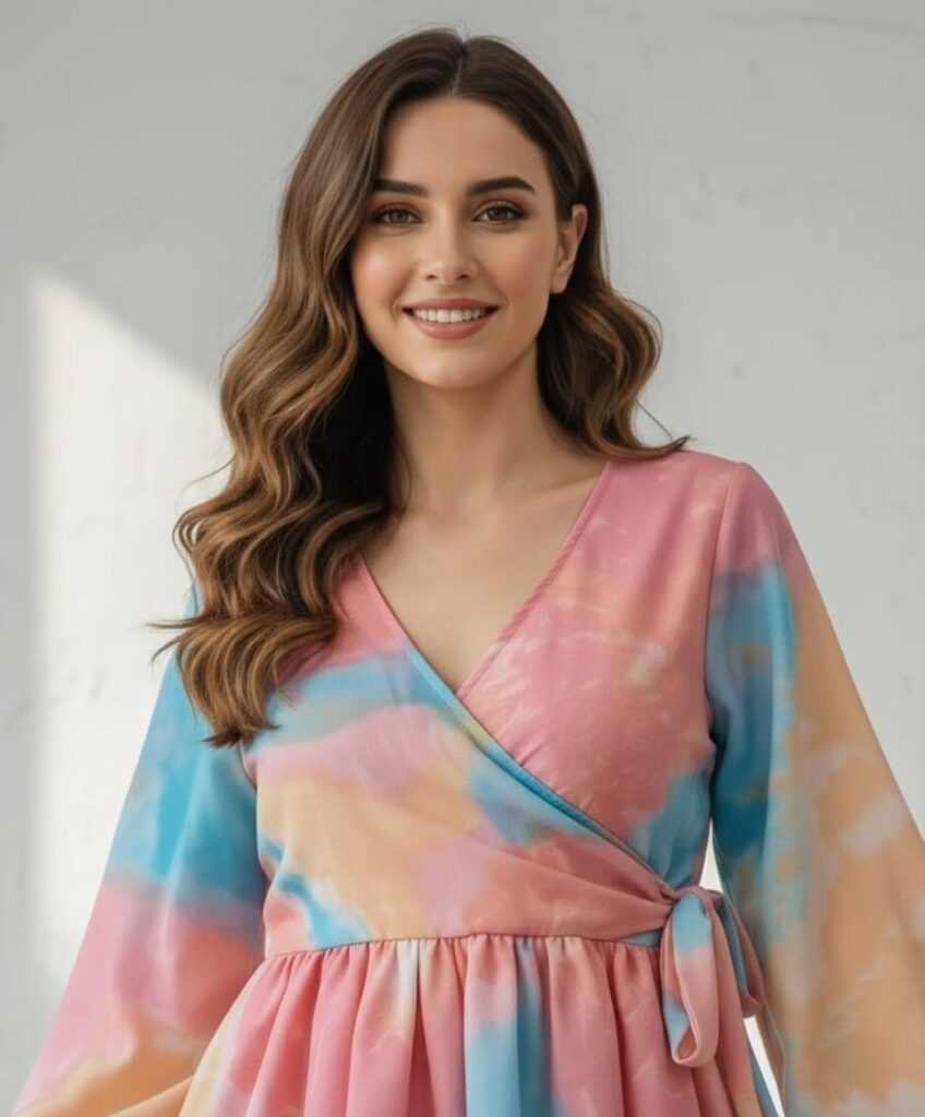 Latest 9Star Fashion Rose Rayon Fancy Tunic Top Collection Wholesale 2026