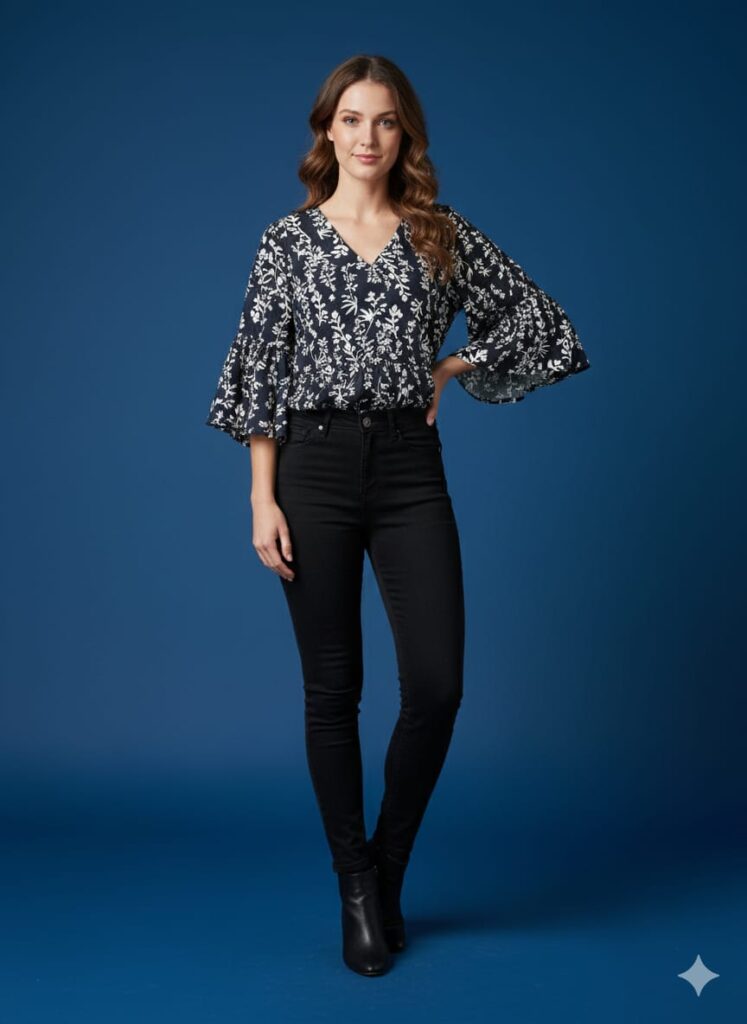 Latest 9Star Fashion Rose Rayon Fancy Tunic Top Collection Wholesale 2026