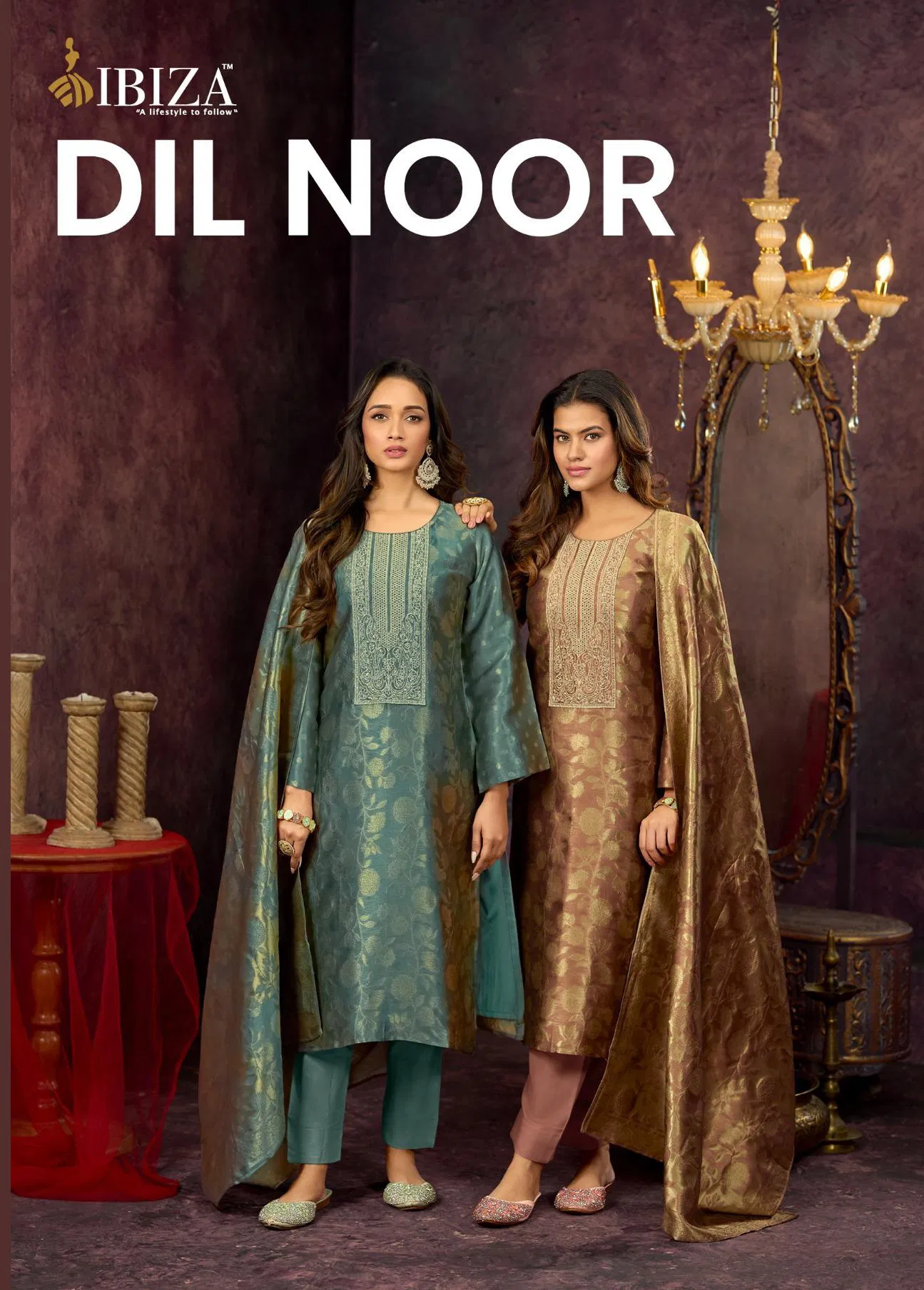 Stylish Ibiza Dil Noor Ziraf Silk With Embroidery Salwar Kameez Collection Wholesale 2026