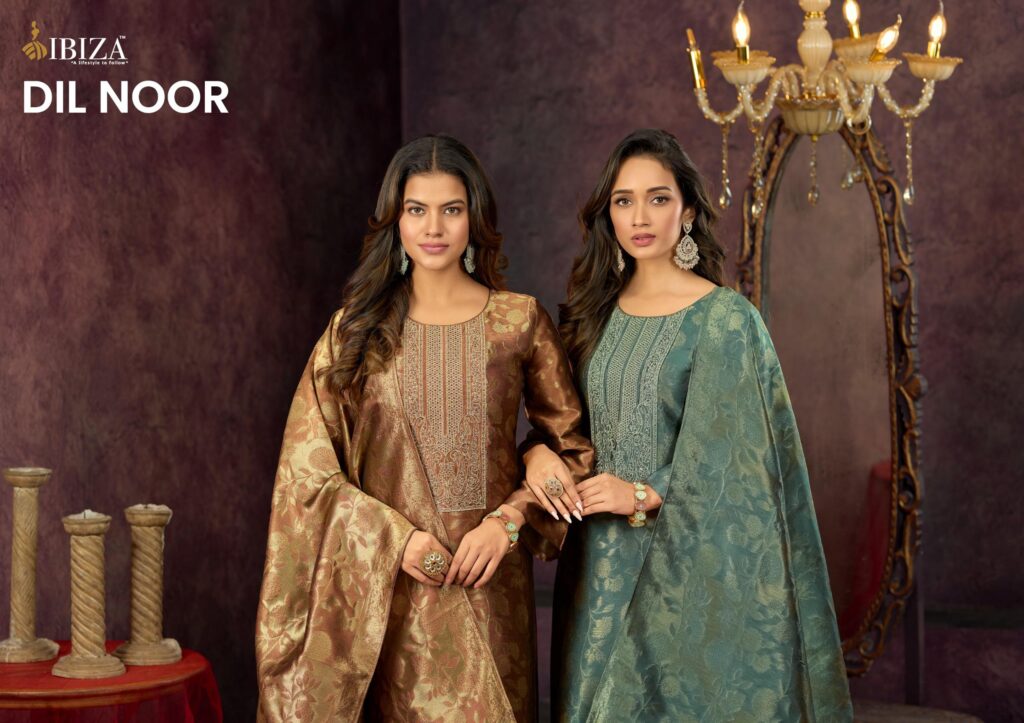 Stylish Ibiza Dil Noor Ziraf Silk With Embroidery Salwar Kameez Collection Wholesale 2026
